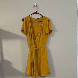 Lulu’s Mustard Wrap Dress